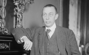 A photo of composer Sergei Rachmaninoff.