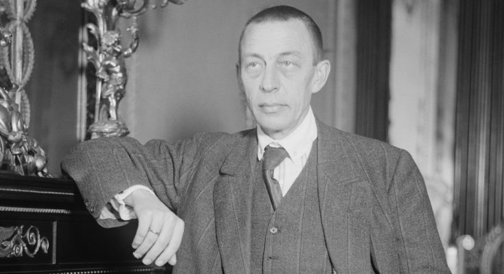 A photo of composer Sergei Rachmaninoff.