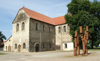 A photo of St. Burchardi Church, Halberstadt, Germany.