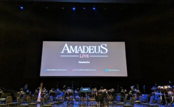 A photo of the film "Amadeus" performed live in Toronto.