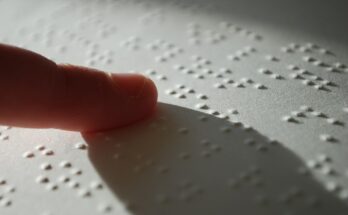 Braille. Photo: Stefan Malmesjö, CC BY 2.0, via Wikimedia Commons