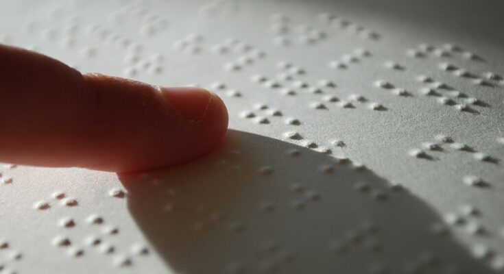 Braille. Photo: Stefan Malmesjö, CC BY 2.0, via Wikimedia Commons