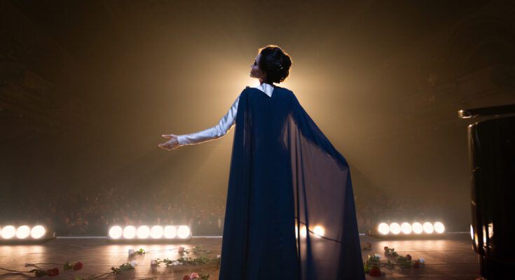 Angelina Jolie as Maria Callas in "Maria." Photo: Pablo Larraín via https://www.netflix.com/tudum/articles/maria-angelina-jolie-release-date-photos-news