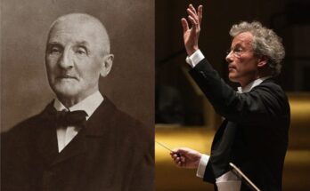 Bruckner and Franz Welser-Möst. Photos: Bruckner: Josef Löwy, Public domain, via Wikimedia Commons; Welser-Möst: Steven Pisano, CC BY 2.0, via Wikimedia Commons